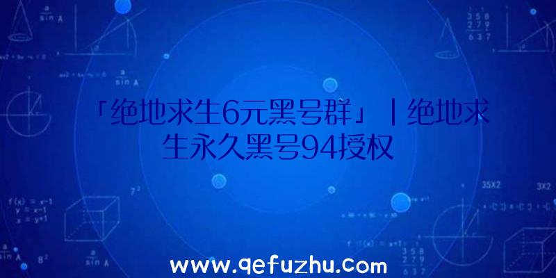 「绝地求生6元黑号群」|绝地求生永久黑号94授权